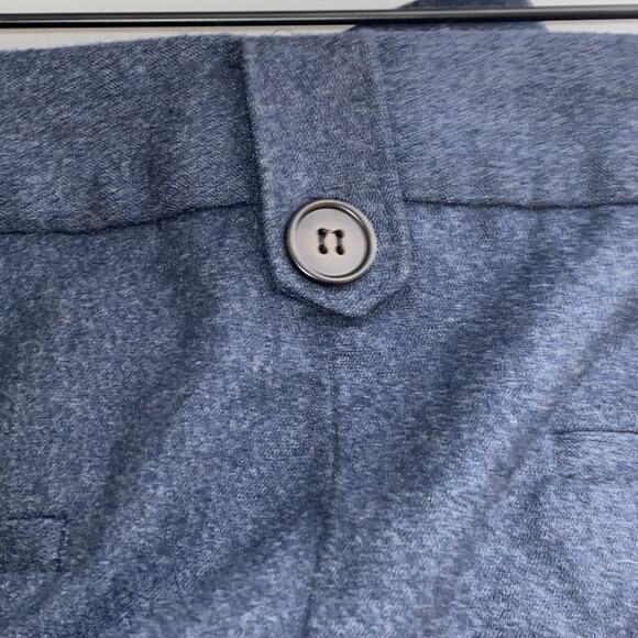 Talbots Women Italian Flannel Wool Windsor Curvy Wide Leg Pants Size 12 Blue - Picture 3 of 6